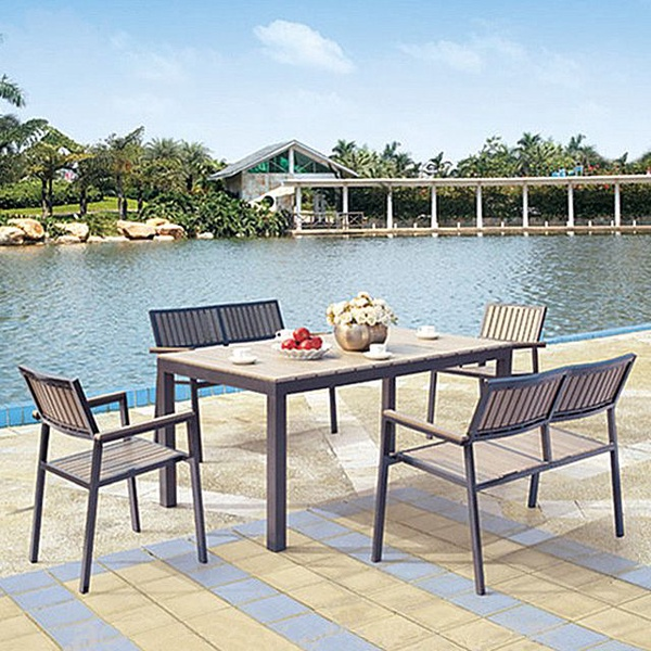 Mesa de móveis de restaurante inquebrável para jardim ao ar livre 【Dt-16006】